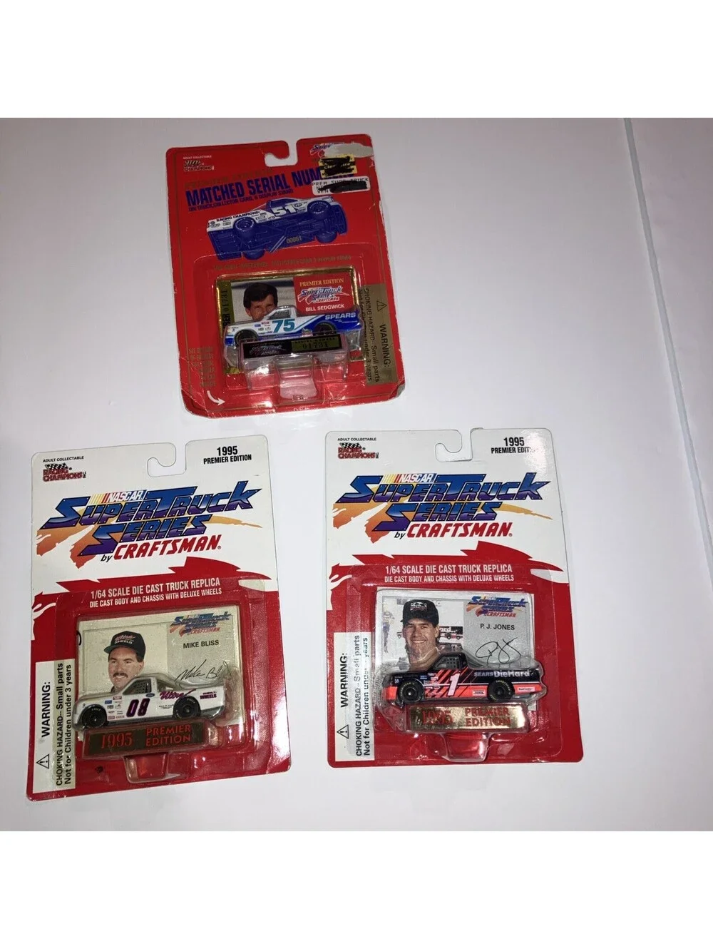 Lot of 3 1995 Racing Champions Super Truck Series Premier Edition By Craftsman